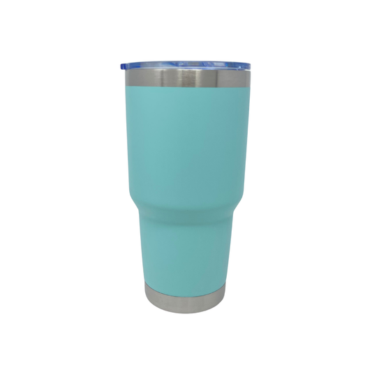 Stainless Steel Tumbler - Curved 30oz Seafoam