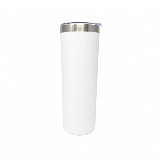 Stainless Steel Tumbler - Skinny 20oz White