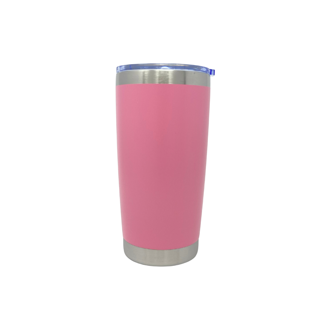Stainless Steel Tumbler - Tapered 20oz Pink