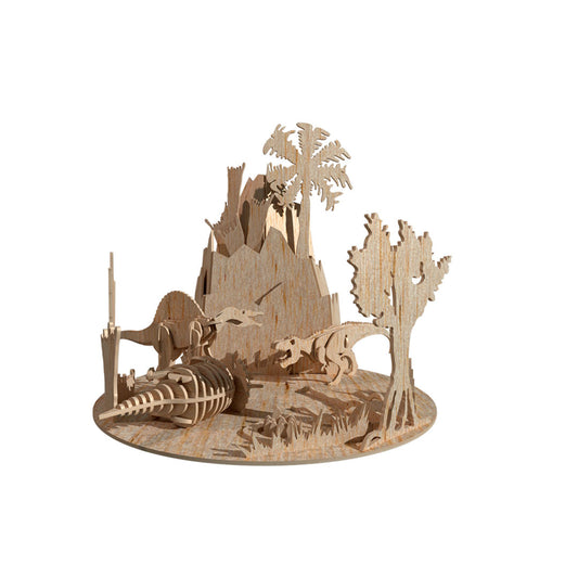 3D Dinosaur Scene - Laser Art File - Laser Art File
